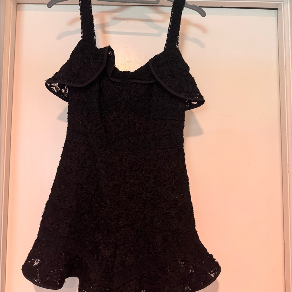 alexis black lace jumpshorts spaghetti strap